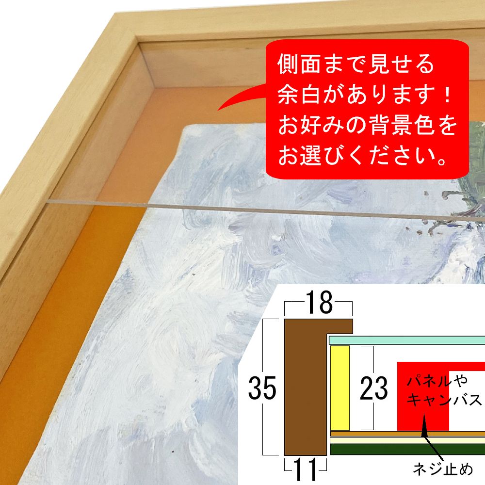 額縁の構造断面図