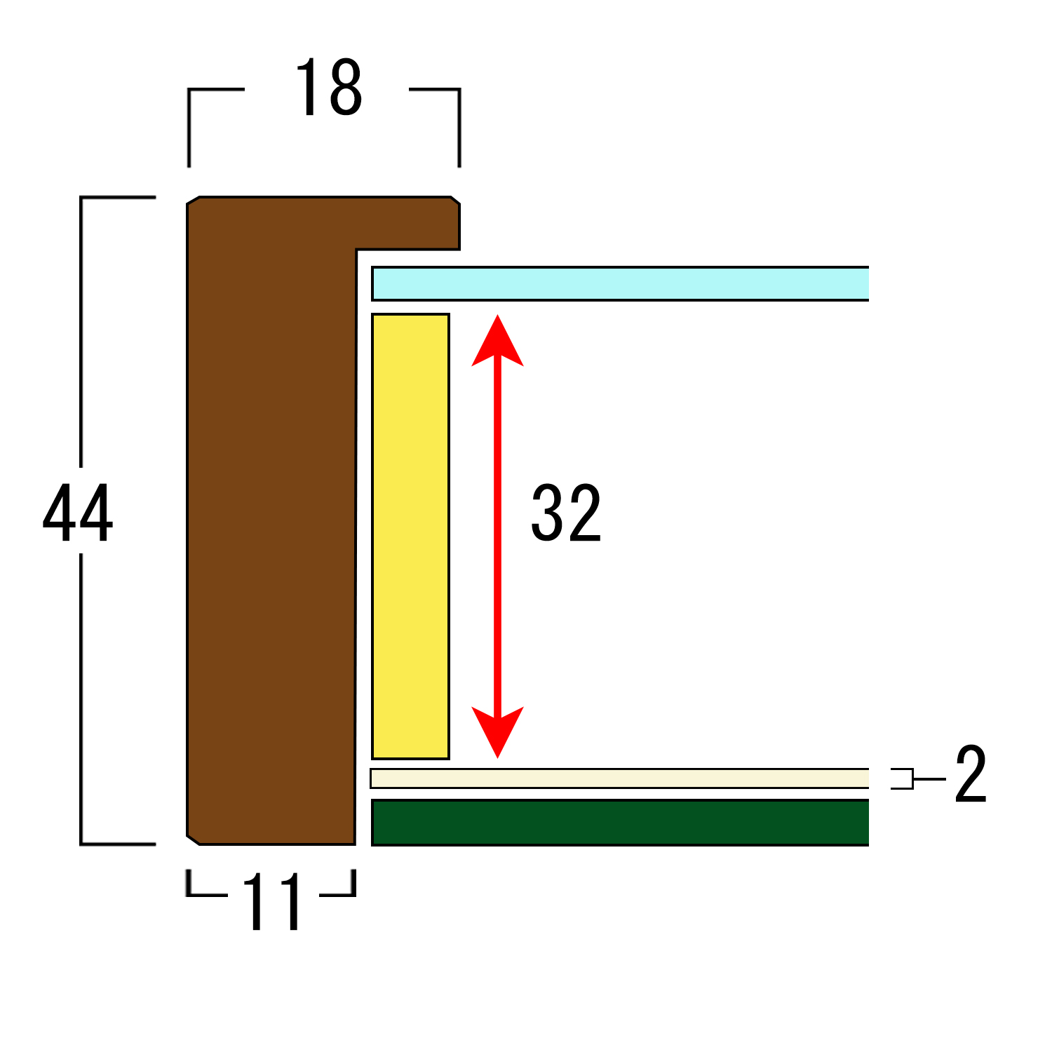 立体額 構造断面図